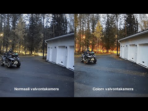 Milesight AI Mini Bullet Color+ valvontakameran yökuva vertailu