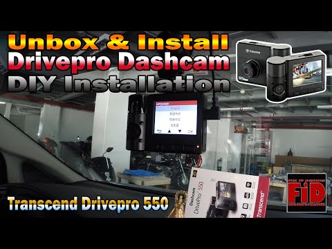 Transcend Drivepro 550 Dashcam Unboxing & DIY installation guide
