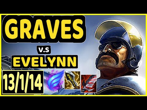 LUROX (GRAVES) vs EVELYNN - QUADRAKILL 13/1/14 KDA JUNGLE GAMEPLAY - EUW Ranked GRANDMASTER
