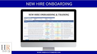 New Hire Onboarding & 30-60-90 Day Training Spreadsheet | HR Excel & Google Sheets