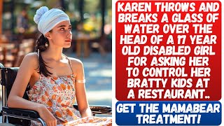 Karen Breaks A Glass Of Water Over A 17 Year Old Disabled Girl's Head For Calling Her Out At A Diner