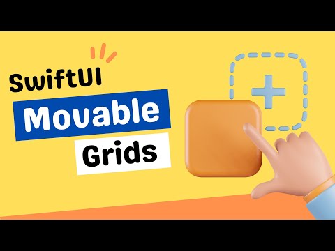 SwiftUI Movable Grids in 5 Mins - Drag & Drop - Xcode 15 thumbnail