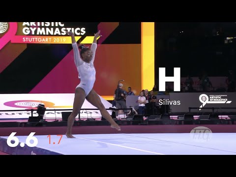 GYMNASTICS SCORING: Simone Biles FX 2019 (D and E Score + Slow Motion Analysis!)