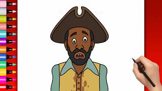 How to Draw Pirate Clark From The Backrooms! Easy Step by Step Drawing