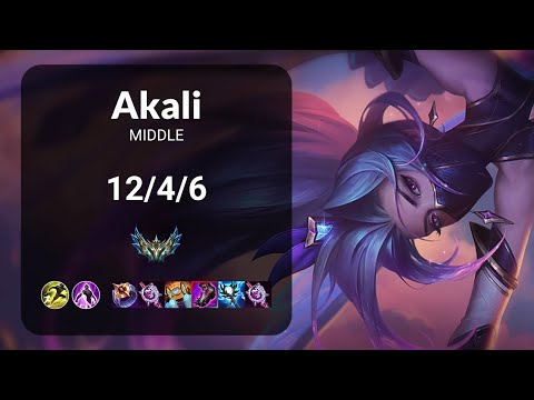 Akali vs Galio MIDDLE - KR CHALLENGER Patch 15.10