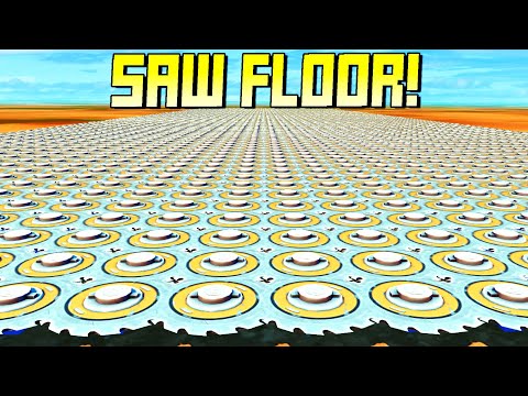 I Built a Floor of 3584 Saw Blades for *Point*less Experiments! - Scrap Mechanic Gameplay