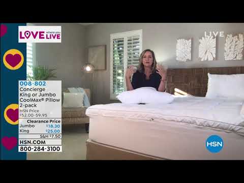 Concierge Collection 2pack Jumbo CoolMax Pillows