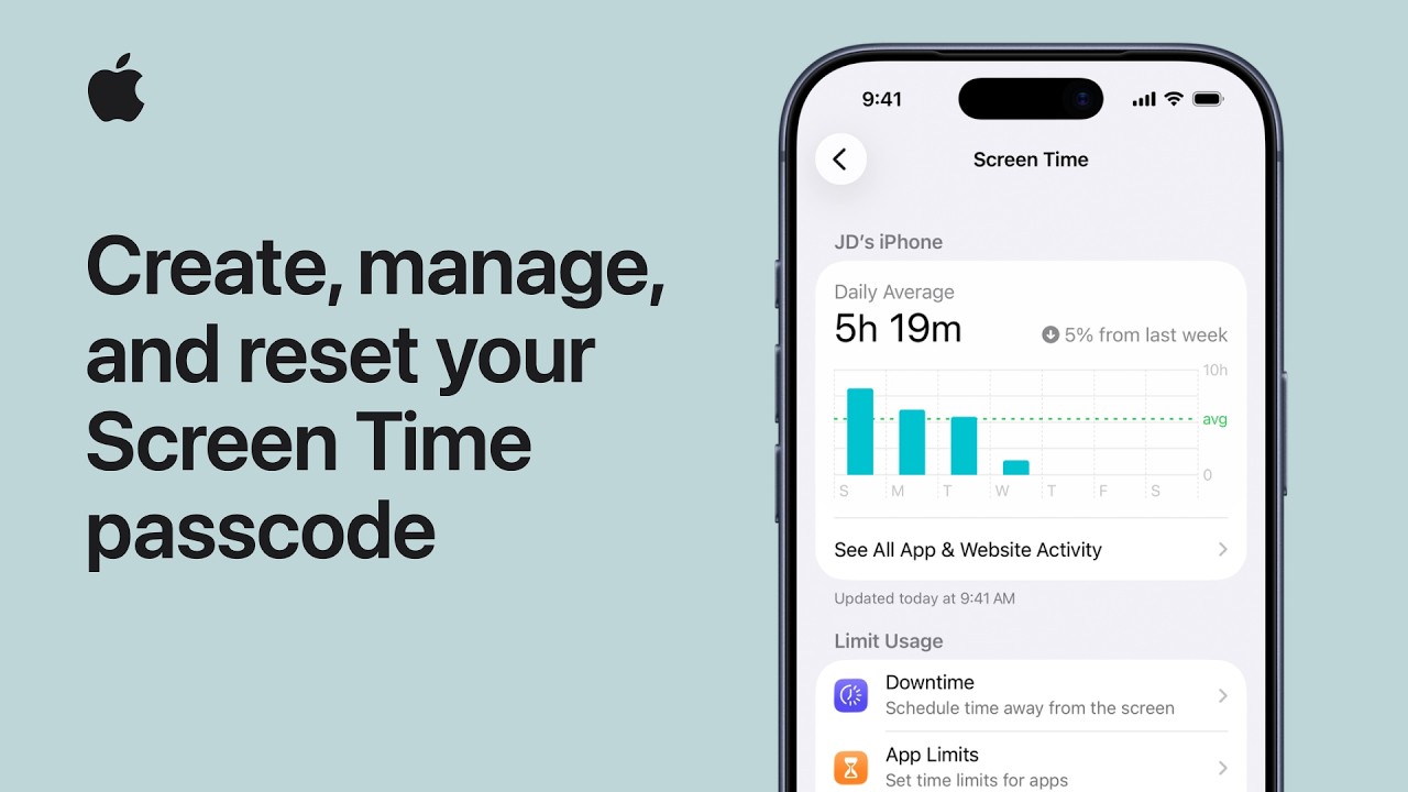 Create, manage, and reset your Screen Time passcode on iPhone and iPad | Apple Support