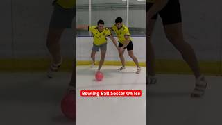 Bowling Ball Soccer On Ice Was A Mistake! #shorts #funny #sports