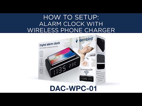 GEMBIRD DAC-WPC-01-S skaitmeninis žadintuvas su belaidžio įkrovimo funkcija video