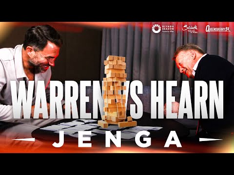 Frank Warren vs Eddie Hearn Jenga | Tense promoter's game with Anthony Joshua & Tyson Fury questions