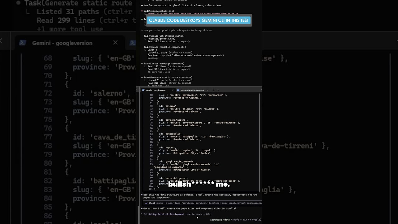 Claude Code DESTROYS Gemini CLI in This Test #claudecode #gemini