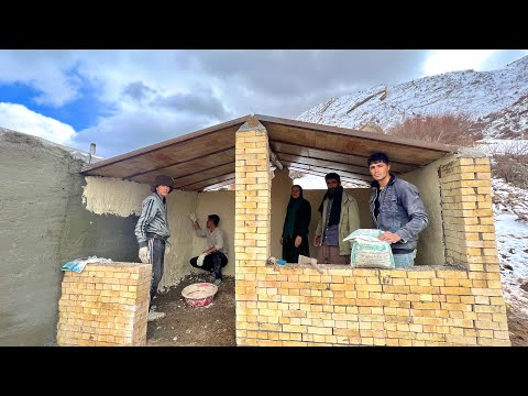 "Amir and Family Transform Kitchen Walls with White Concrete | DIY Home Improvement"