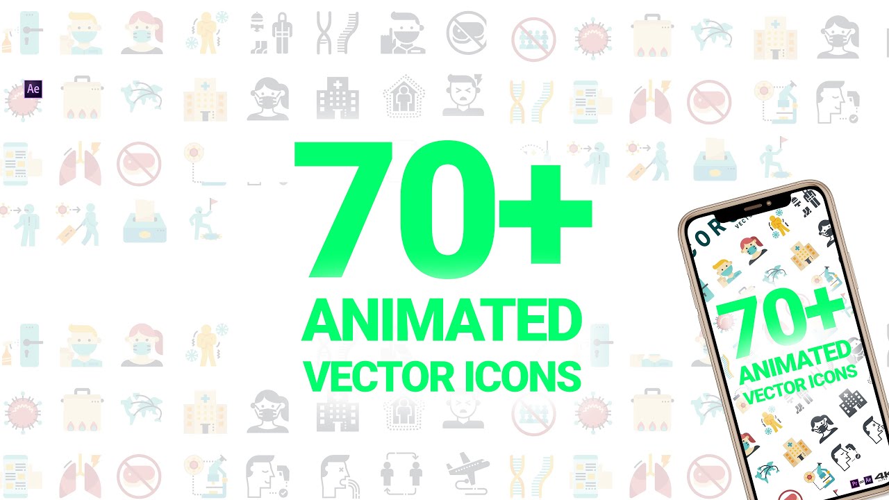 Coronavirus Vector Icon After Effects Template
