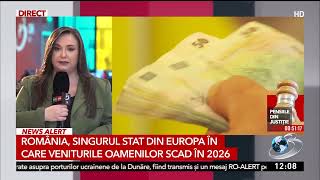 România, singurul stat din Europa în care veniturile oamenilor scad în 2026