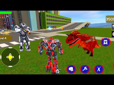 Police Truck Robot Dino Transformation Game 2021 - Robot Game #1 | Android Gameplay FHD