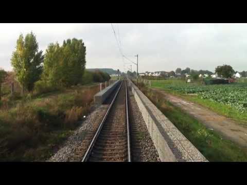 HD720cam - Führerstandsmitfahrt - Oggersheim - Abzweig Rotes Kreuz