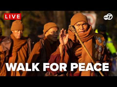 🔴LIVE: Monks visit Washington National Cathedral during Walk For Peace