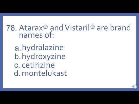Top 200 Drugs Practice Test Question - Atarax and Vistaril are brand names of: