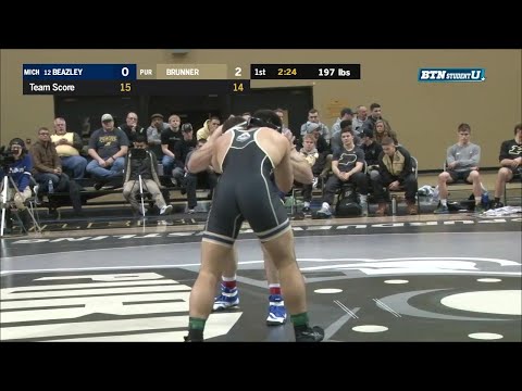 Big Ten Wrestling: 197 LBs - Michigan's Kevin Beazley vs. Purdue's Jon Morales
