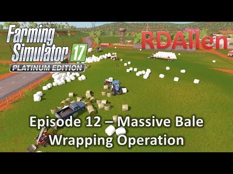 FS17 Platinum MP Estancia Lapacho E12 - Massive Bale Wrapping Operation