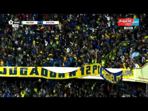 Bolivar vs Boca Juniors 1 1  GOL de FEDERICO CARRIZO   Copa Libertadores