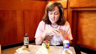 Removing sticky adhesive from cupboards