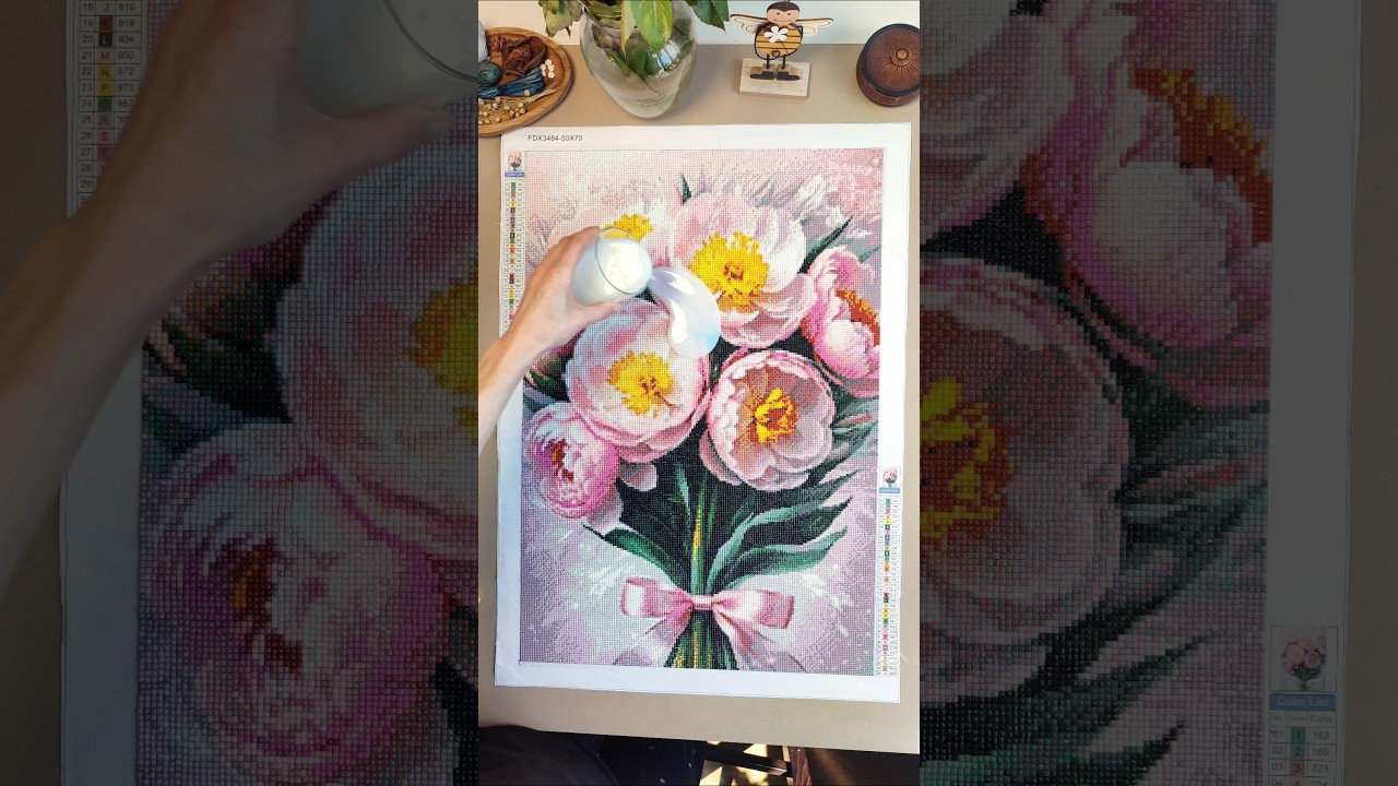 Sealing and Framing My Giant Peony Diamond Painting Bouquet – A Heartfelt Gift