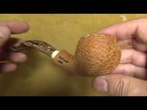 Pipa Santambrogio rusticata naturale  - Half Bent Apple - SS341
