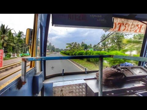 KSRTC Eicher Super Fast Bus Driving Kerala Smooth Engine Sound and Cabin Ride