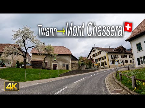 Twann to Mont Chasseral Drive | Gloomy Rainy Skies, Beautiful Roads | Switzerland 🇨🇭