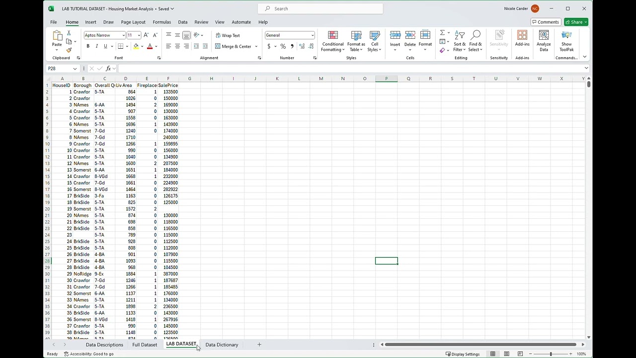 3 - Building a Data Dictionary Lab - General Types