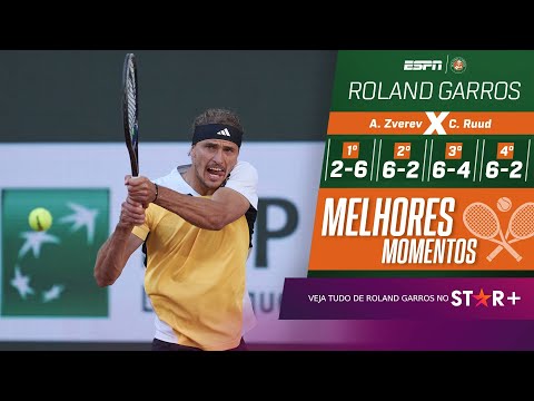 Zverev aproveita ‘baixa’ de Ruud e vence rival DE VIRADA na semifinal de Roland Garros