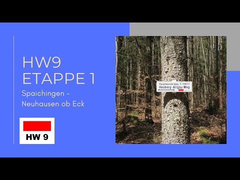Wandern auf dem Heuberg-Allgäu-Weg HW9. Etappe 1 von Spaichingen nach Neuhausen ob Eck
