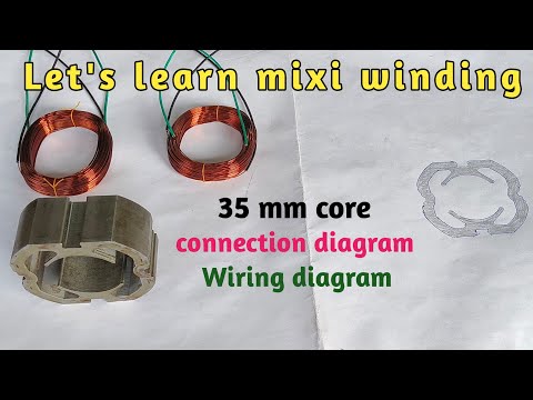 35 mm 750 watts mixi field coil winding and connection with diagram detailed video|Mixer winding