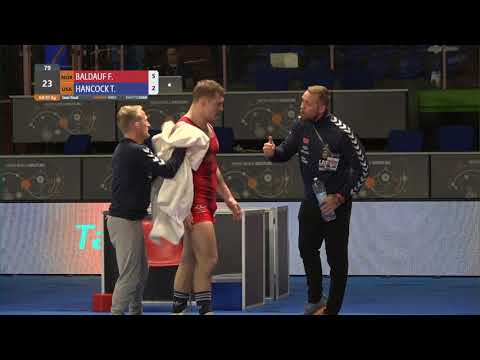 1/2 GR - 97 kg: F. BALDAUF (NOR) v. T. HANCOCK (USA)