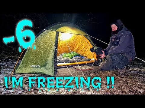 TRYING TO KEEP WARM - Sub zero tent camping in the winter