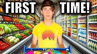 SHOCKING! His FIRST TIME food shopping COMPLETELY ALONE!! What happened?!