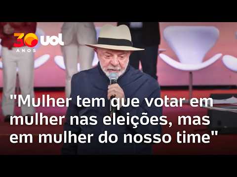 Lula discursa contra feminicídio e cobra voto “em mulheres do nosso time”