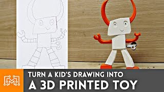 Turning a drawing into a toy using 3d printing! – UFz0WAPDWC4