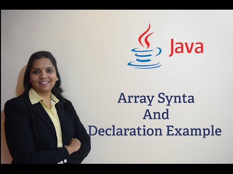 Java Tutorials 34 Array Syntax And Declaration Example
