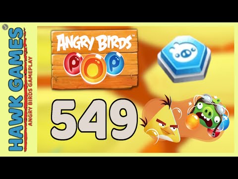Angry Birds Stella POP Bubble Shooter Level 549 - Walkthrough, No Boosters