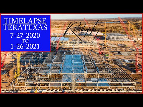 Tesla GigaTexas TeraTexas Timelapse Over Time Edit Cybertruck Semi  - Roschetzky Photography
