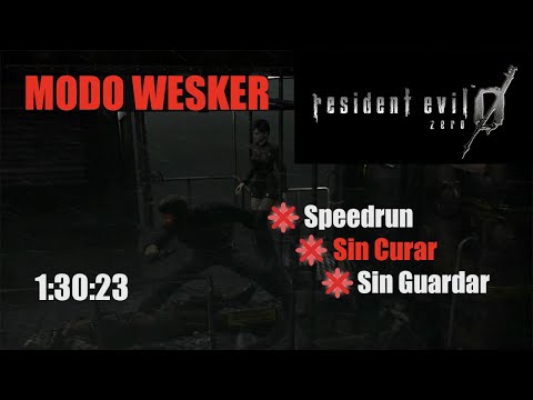 Resident Evil Zero HD Remaster - Modo Wesker Speedrun Sin Guardar Ni Curar (1:30:23)