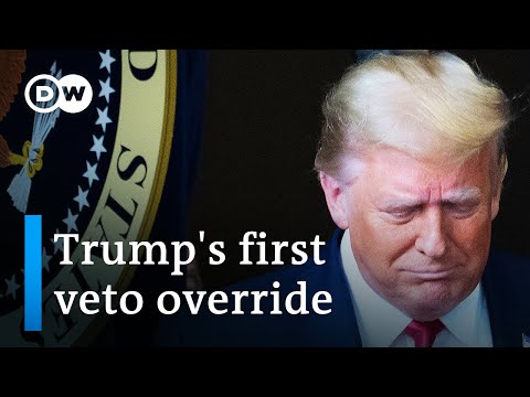 美國參議院否決特朗普的國防法案｜DW新聞 (US Senate overrides Trump's veto of defense bill | DW News)