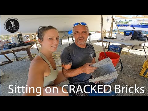 We were sitting on CRACKED bricks! (S2 E61 Barefoot Sail and Dive)