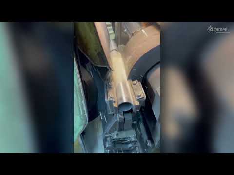 Sprudelrohr für Cortenstahl Wasserschale schleifen - auf den zehntel Millimeter genau