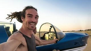 RIDING ON PLANE WING!