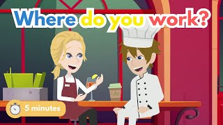 5-Minute English Conversation Practice: Where do you work? | Easy English for Beginners