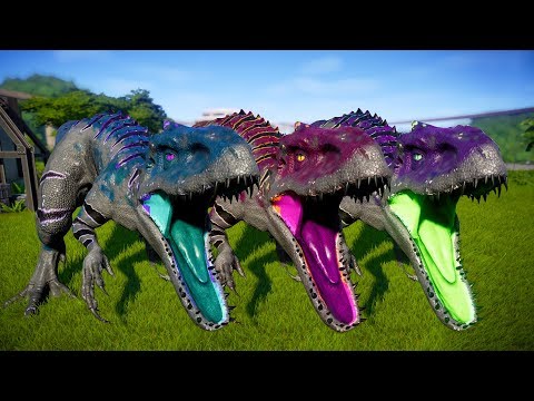🌏 Jurassic World Evolution - Indominus Rex Vs Stegosaurus Breakout and Fight!